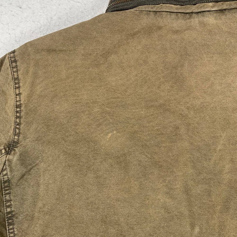 Levi Strauss Field Jacket Mens XLT Olive Green Cotton Canvas Quilted Utility - Picture 11 of 16